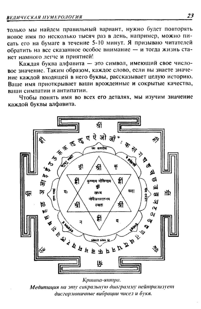 Видья Ананда, Равиндра Кумар - Ведическая нумерология. Пример страницы книги