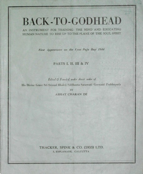 Back To Godhead Volume-01 Number-01&04, 1944