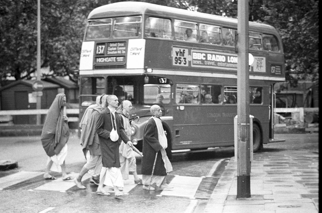 Srila Prabhupada Walking in London