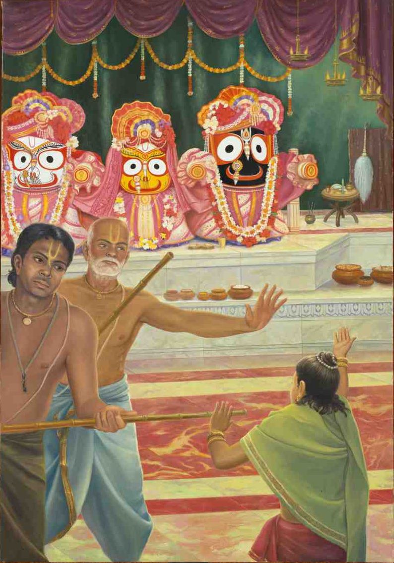 Гопа Кумар увидел Господа Джаганнатху, украшенного драгоценностями и цветочными гирляндами