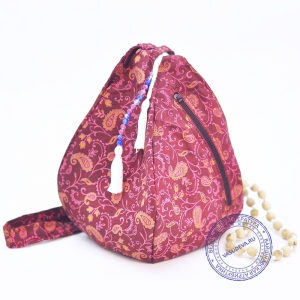 Мешочек для четок с замочком "Огурцы", темно-бордовый