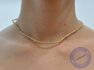 Кантхималы (бусы) из Туласи с Радха-кунды (мелкие). 1 ряд. 2 мм (эксклюзив).