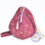 Мешочек для четок с замочком "Огурцы", темно-бордовый