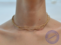 Кантхималы (бусы) из Туласи с Радха-кунды (мелкие). 2 ряда. 2 мм (эксклюзив).