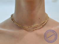 Кантхималы (бусы) из Туласи с Радха-кунды (мелкие). 3 ряда. 2 мм (эксклюзив).