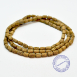 Кантхималы (бусы) из Туласи. 3 ряда. С Радха-кунды (эксклюзив). Крупные. Светлые. Рисунок Шри Радхе.