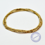 Кантхималы (бусы) из Туласи. 3 ряда. С Радха-кунды (эксклюзив). Мелкие. Светлые. Рисунок Шри Радхе.